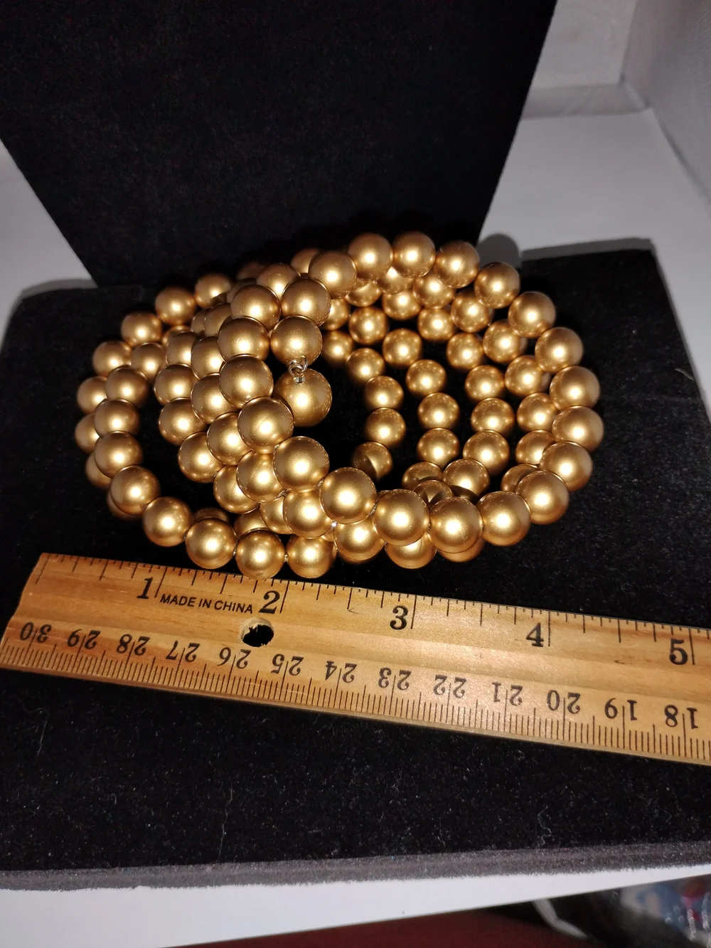 Gold Beaded Statement Bracelet - Classic Women Jewelry